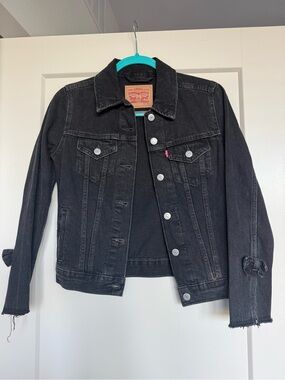 Levi's Black Denim Jacket, Size XS